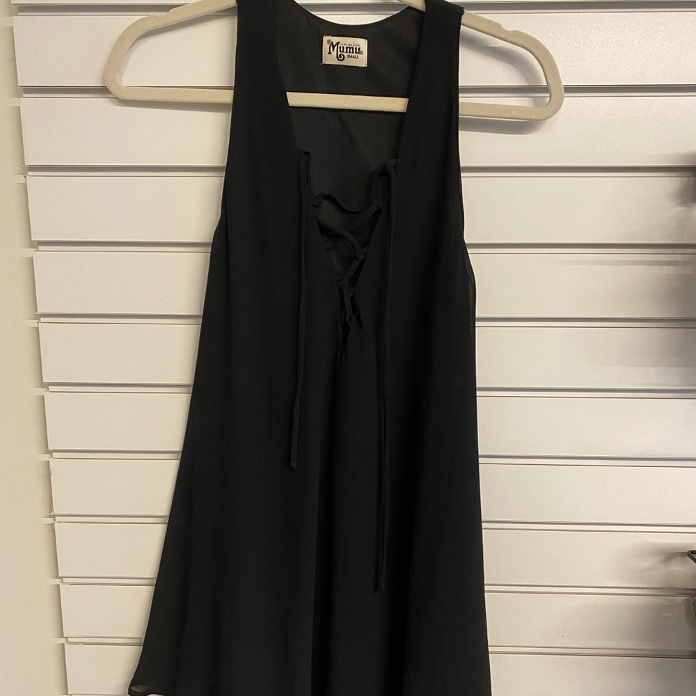 Show me you Mumu black tunic-dress